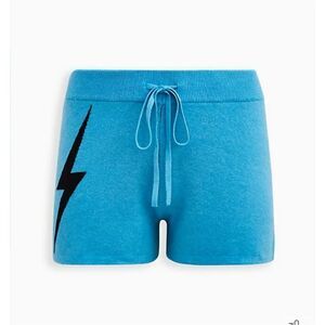 Torrid Sweater Short- Luxe cozy lovesick bolt turquoise size 2